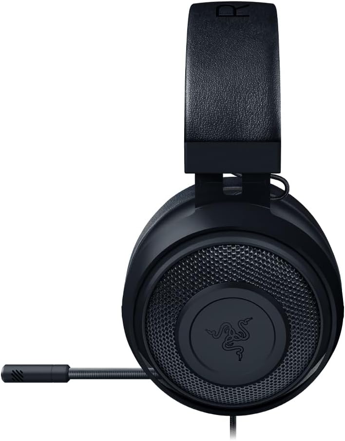 Razer Kraken - Cross-Platform Wired Gaming Headset (Custom Tuned 50 mm Drivers, Unidirectional Microphone, 3.5 mm Cable with in-line Controls, Cross Platform Compatible) Black