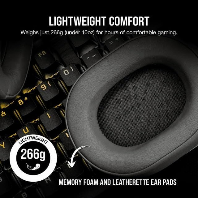 Corsair HS55 Wireless Core Gaming Headset (CA-9011291-NA) Wireless Audio or Bluetooth for PC, PS5, PS4, Mobile - Graphite Gray