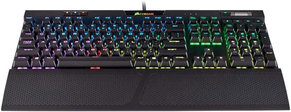 Corsair K70 RGB MK.2 Rapidfire Mechanical Gaming Keyboard - USB Passthrough & Media Controls - Fastest & Linear - Cherry MX Speed - RGB LED Backlit