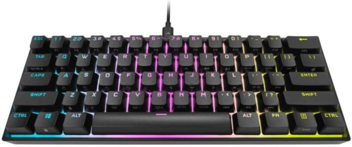 Corsair K65 RGB Mini 60% Mechanical Gaming Keyboard - Cherry MX Speed - Black
