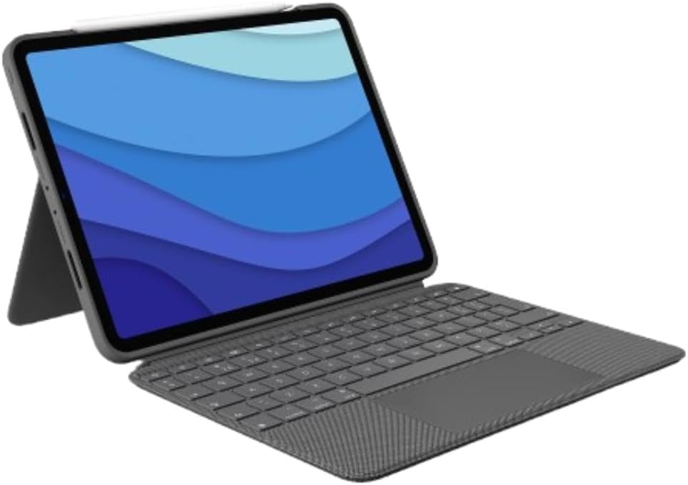 Logitech Combo Touch Backlit Keyboard Case with Trackpad for Pad Pro 11" 1st, 2nd, 3rd and 4th Gen, Oxford Gray