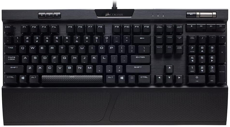 Corsair K70 RGB MK.2 Rapidfire Mechanical Gaming Keyboard - USB Passthrough & Media Controls - Fastest & Linear - Cherry MX Speed - RGB LED Backlit