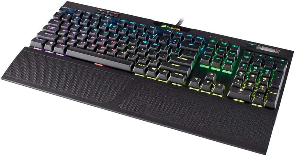 Corsair K70 RGB MK.2 Rapidfire Mechanical Gaming Keyboard - USB Passthrough & Media Controls - Fastest & Linear - Cherry MX Speed - RGB LED Backlit