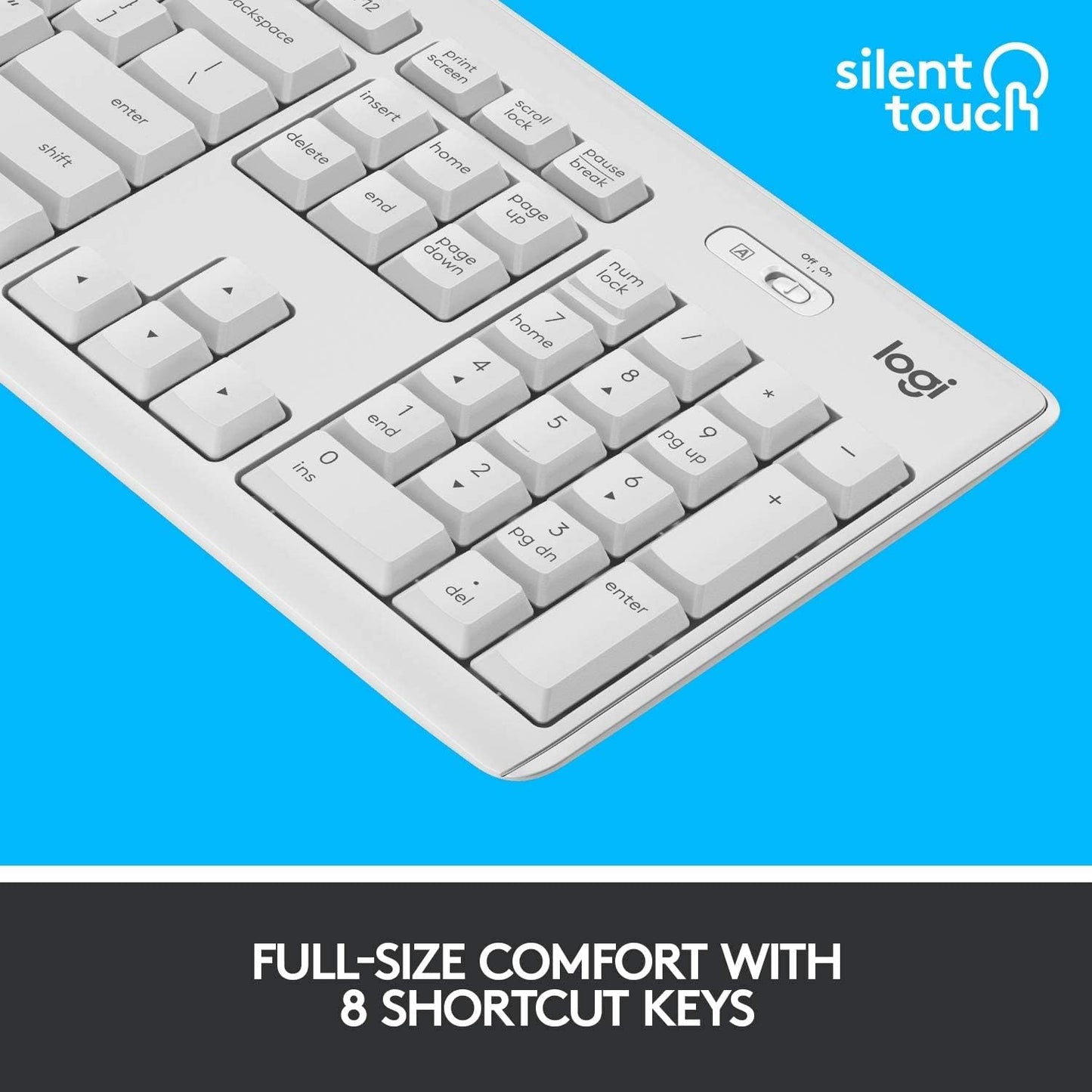 Logitech MK295 Wireless Mouse & Keyboard Combo - Off White