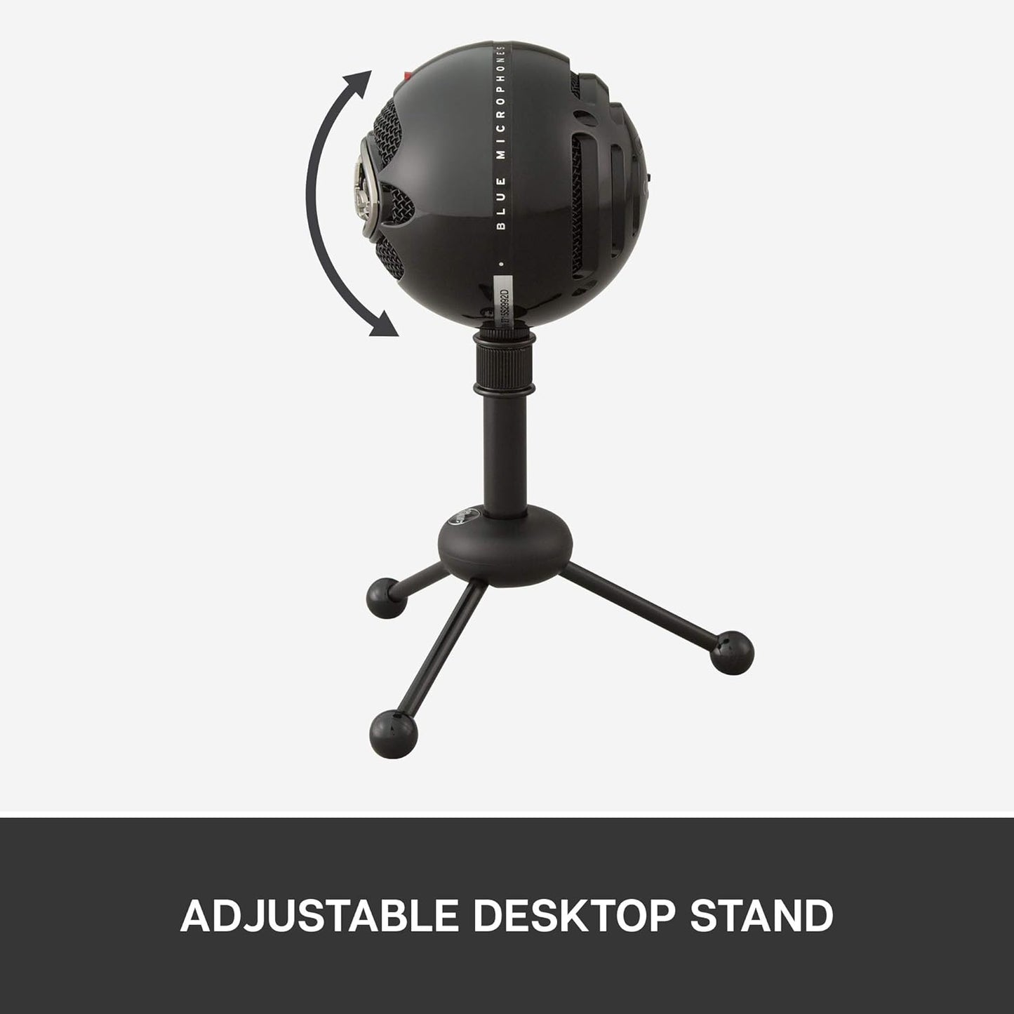 Blue Snowball USB Microphone for PC, Mac, Gaming, Recording, Streaming, Podcasting, Condenser Mic with Cardioid and Omnidirectional Pickup Patterns, Stylish Retro Design – Black