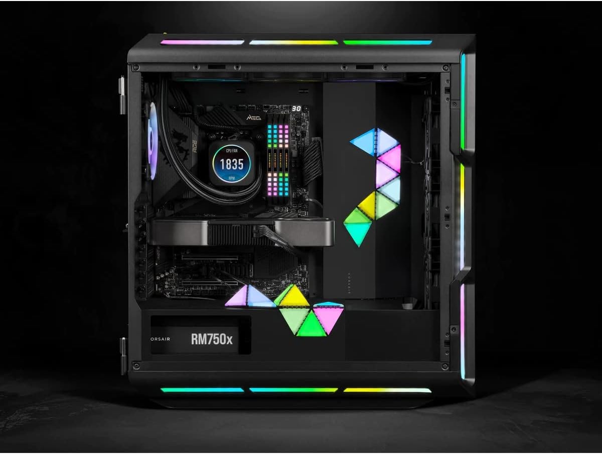 Corsair iCUE LC100 Case Accent Lighting Panels - Mini Triangle - 9X Tile Starter Kit
