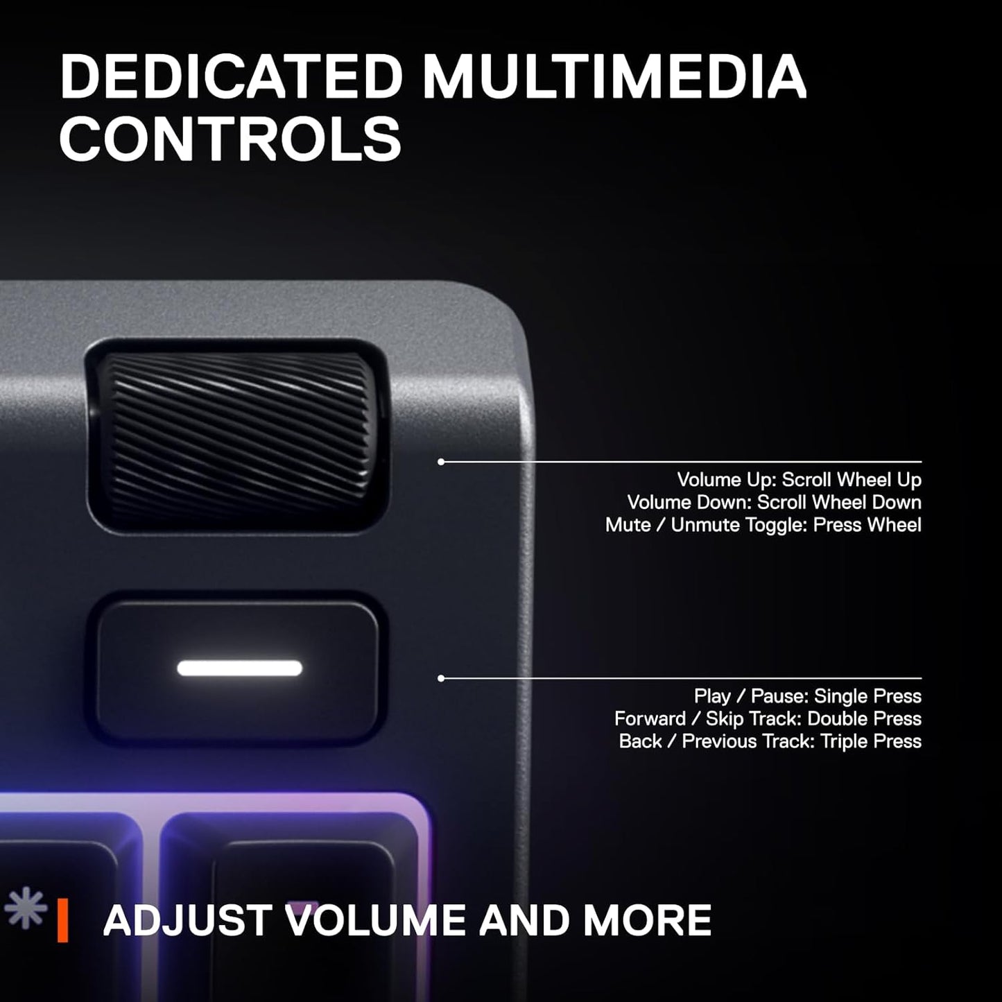 SteelSeries Apex 3 RGB Gaming Keyboard Premium Magnetic Wrist Rest
