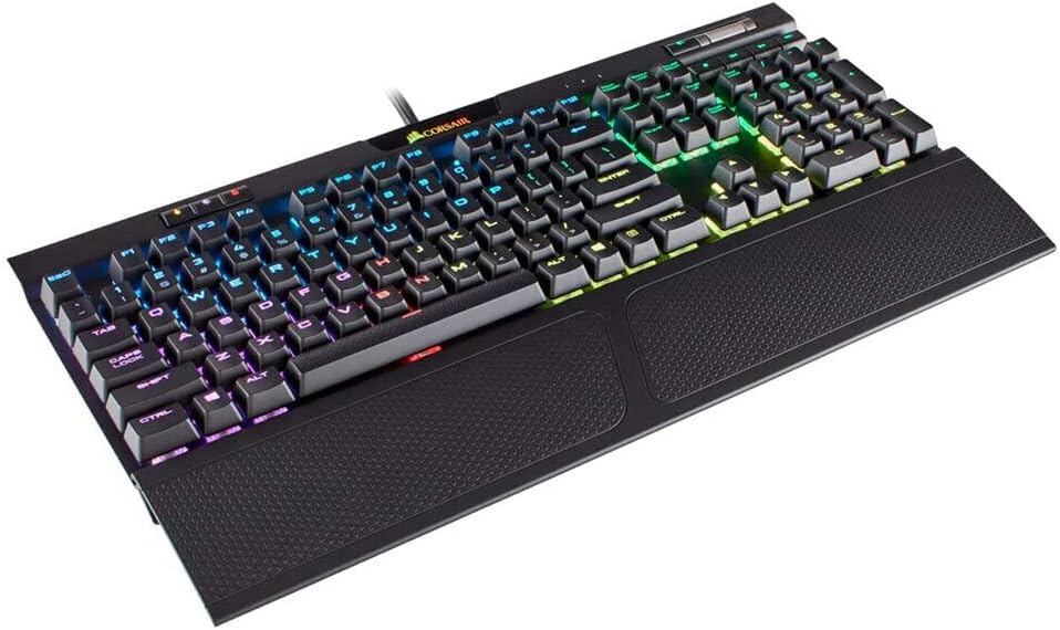 Corsair K70 RGB MK.2 Rapidfire Mechanical Gaming Keyboard - USB Passthrough & Media Controls - Fastest & Linear - Cherry MX Speed - RGB LED Backlit