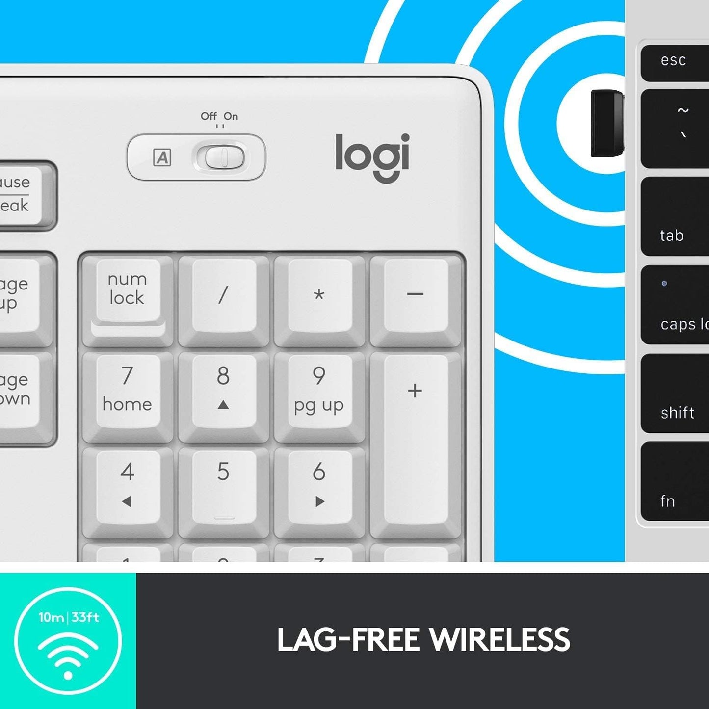 Logitech MK295 Wireless Mouse & Keyboard Combo - Off White