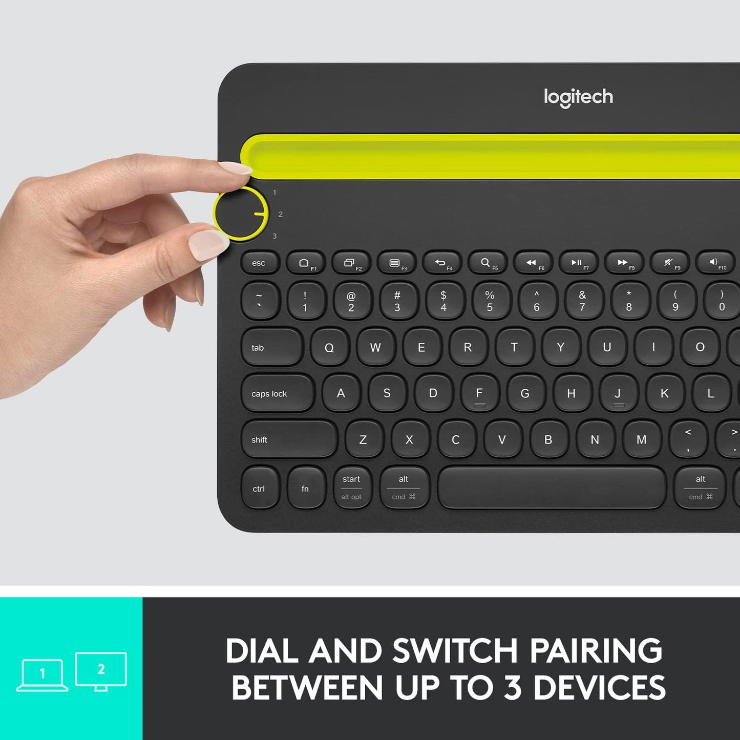 Logitech Bluetooth Multi-Device Keyboard K480 Black