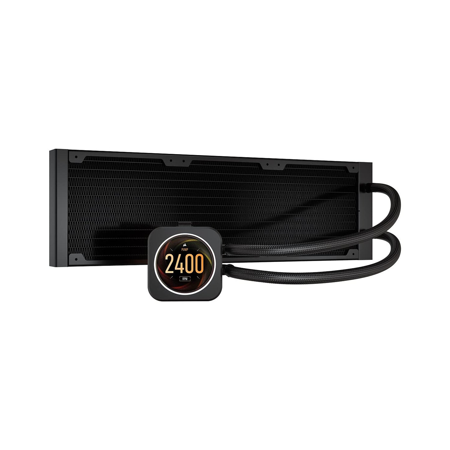 CORSAIR iCUE H150i ELITE LCD Display Liquid CPU Cooler-Custom IPS LCD Screen-48 Dynamic RGB LEDs-120mm Fans-360mm Radiator-COMMANDER CORE Smart Lighting Controller
