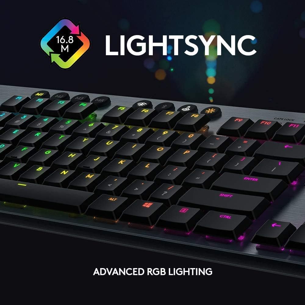 Logitech G915 Wireless Mechanical Gaming Keyboard -Tactile, Black