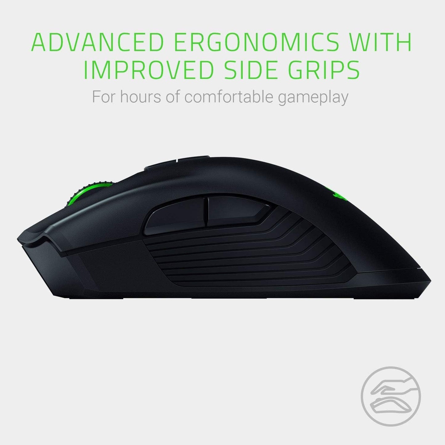 RAZER Mamba Wireless 2018. True 16,000 DPS 5G Optical Sensor, Wired-Wireless Capability (50 Hour Battery Life), Powered by RAZER Chroma, Ergonomic Gaming Mouse