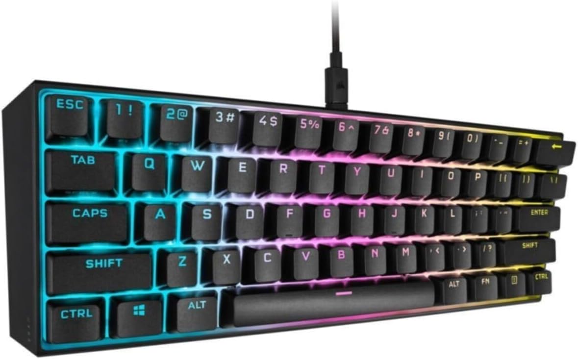 Corsair K65 RGB Mini 60% Mechanical Gaming Keyboard - Cherry MX Speed - Black