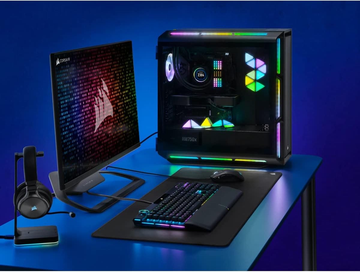 Corsair iCUE LC100 Case Accent Lighting Panels - Mini Triangle - 9X Tile Starter Kit