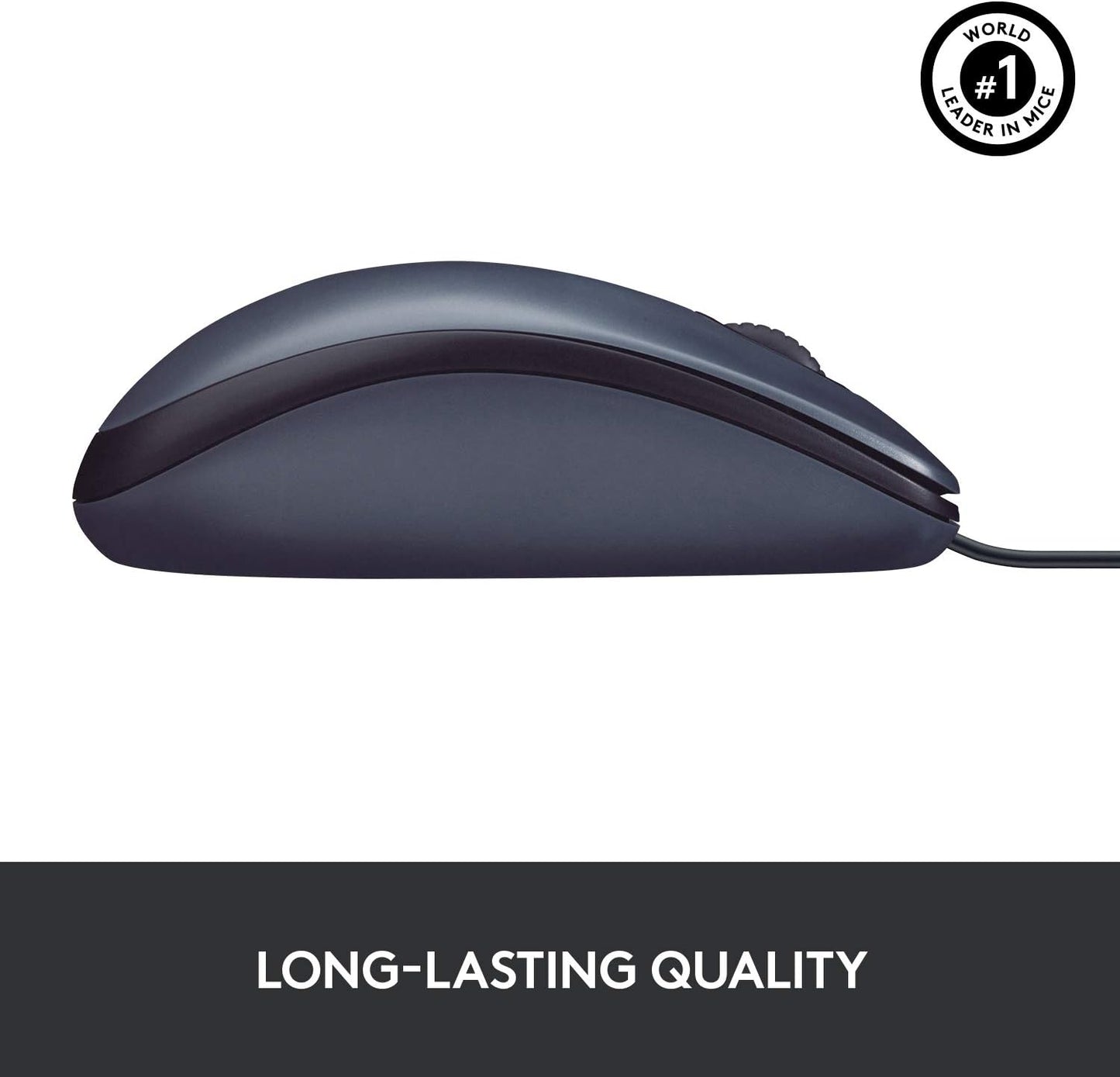 Logitech M100 Wired USB Mouse- Grey