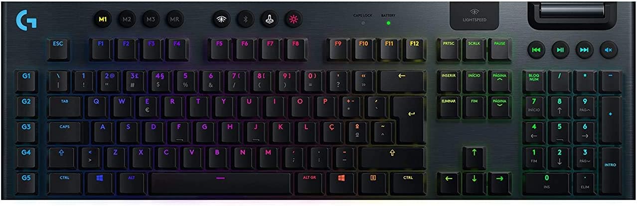 Logitech G915 Wireless Mechanical Gaming Keyboard -Tactile, Black
