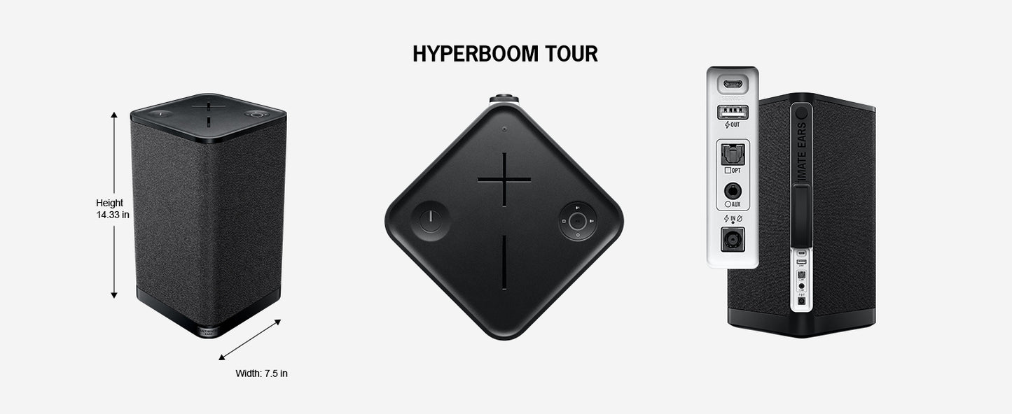 Ultimate Ears Hyperboom Portable & Home Wireless Bluetooth Speaker - Black