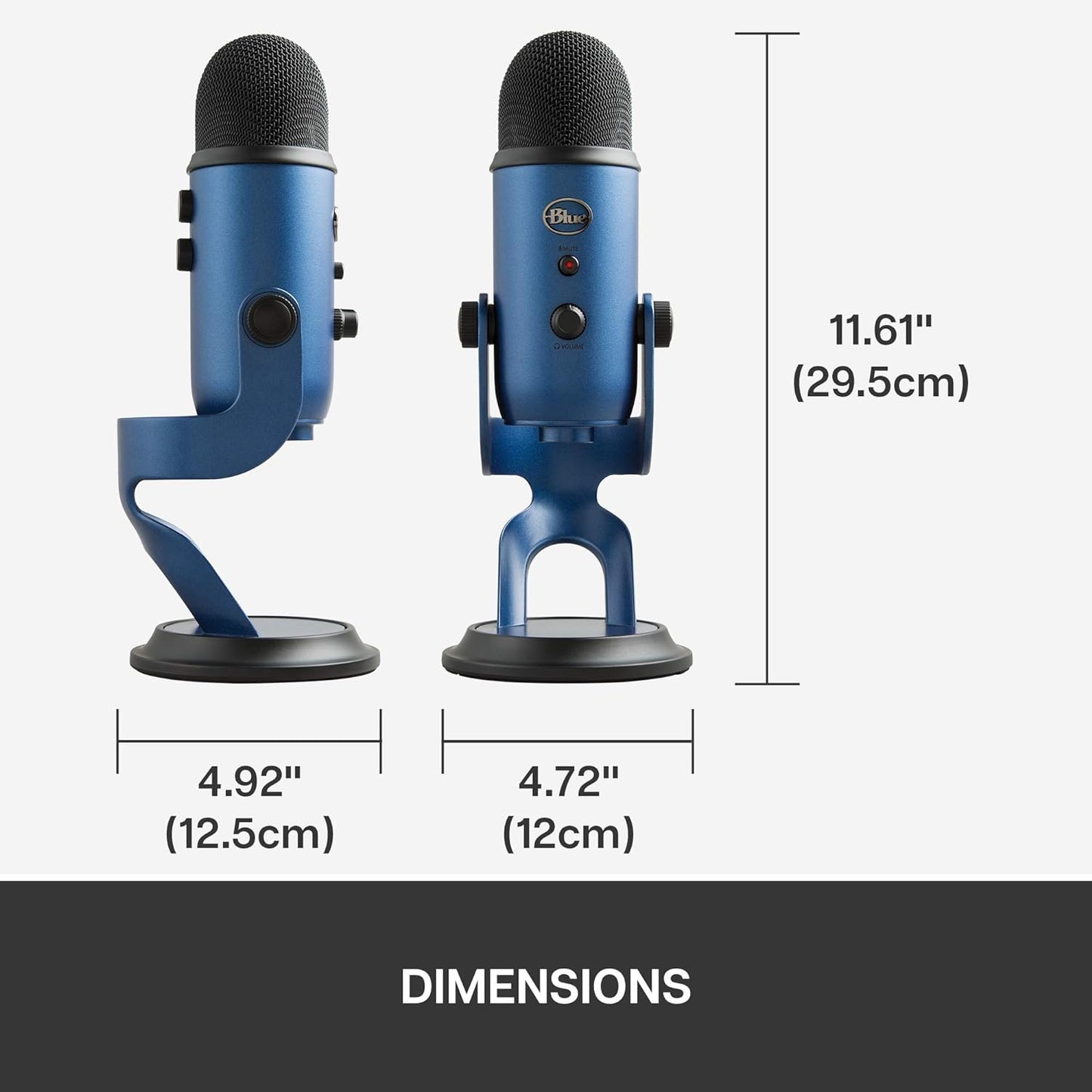 Logitech for Creators Blue Yeti USB Microphone-Midnight Blue
