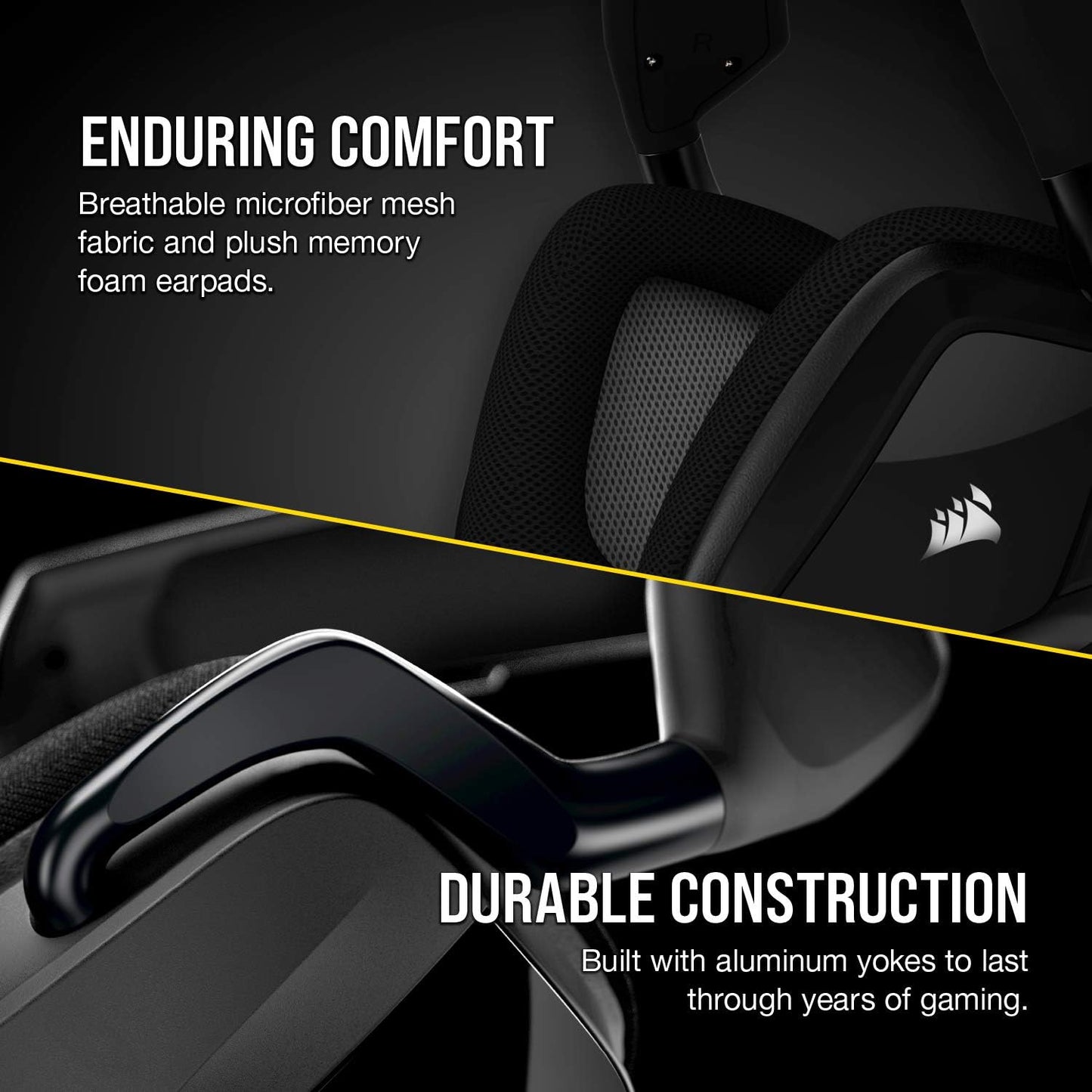 Corsair VOID RGB Elite Wireless Premium Gaming Headset with 7.1 Surround Sound, Carbon