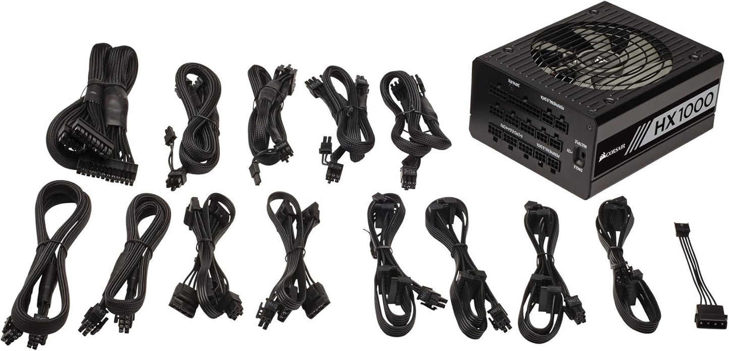 Corsair HX1000, 1000 Watt, Fully Modular Power Supply, 80+ Platinum Certified