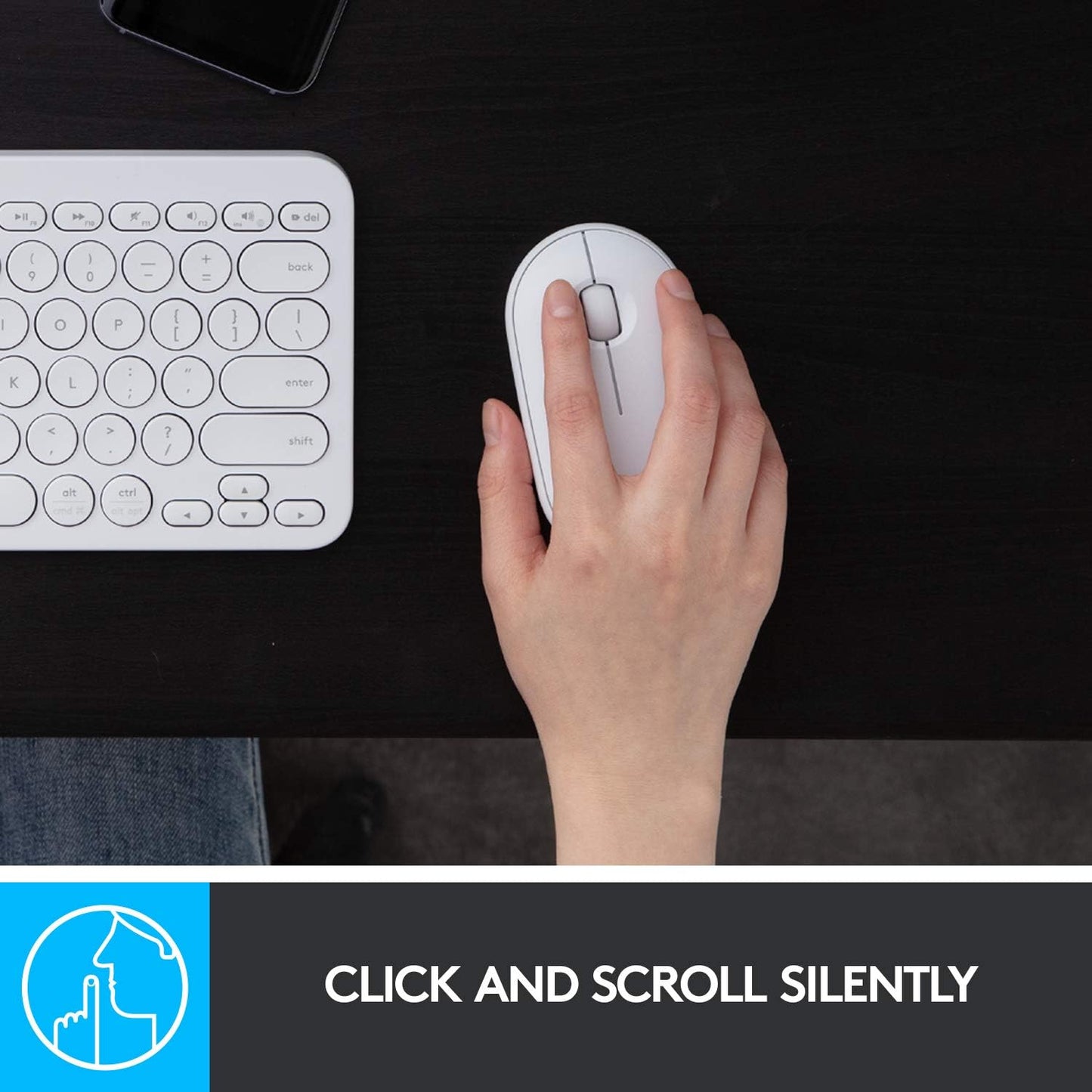Logitech Pebble Wireless Mouse - White bluetooth only NO RECEIVER/DONGEL
