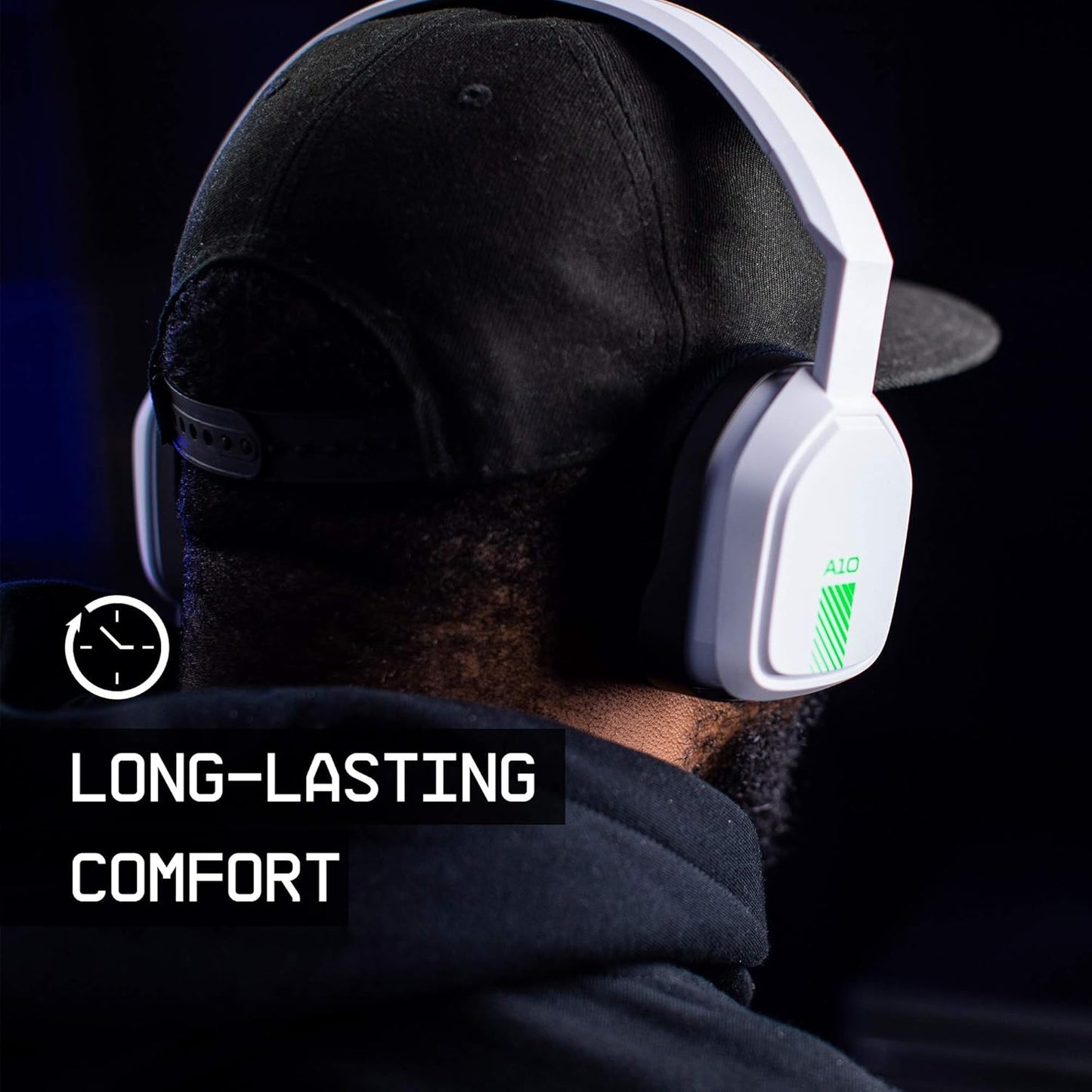 ASTRO Gaming A10 Wired Gaming Headset, Lightweight and Damage Resistant, ASTRO, 3.5 mm Audio Jack, for Xbox Series X|S, Xbox One, PS5, PS4, Nintendo Switch, PC, Mac- White/Green