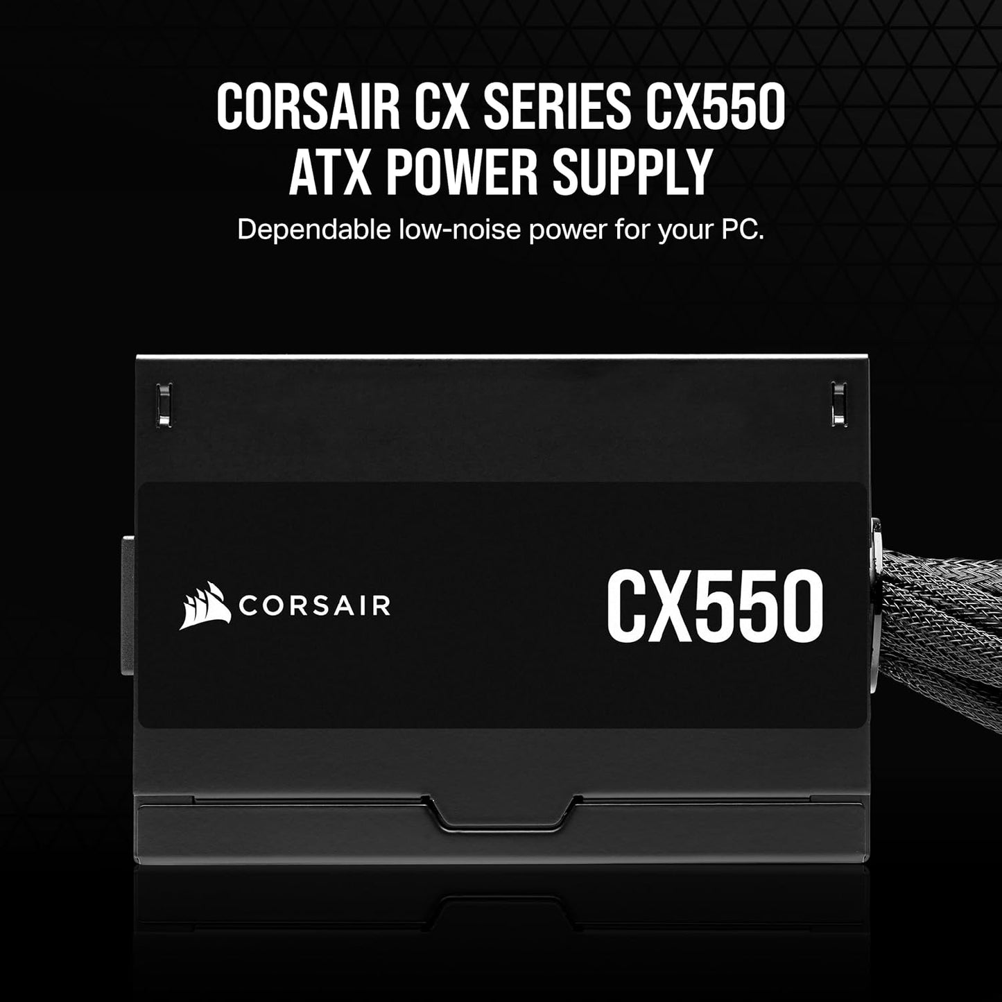 CORSAIR CX550 80 Plus Bronze Non Modular Low-Noise ATX 550 Watt Power Supply - NA - Black