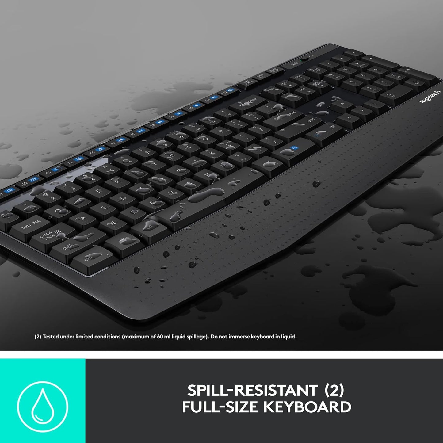 Logitech MK345 Wireless Keyboard and Optical Mouse Black