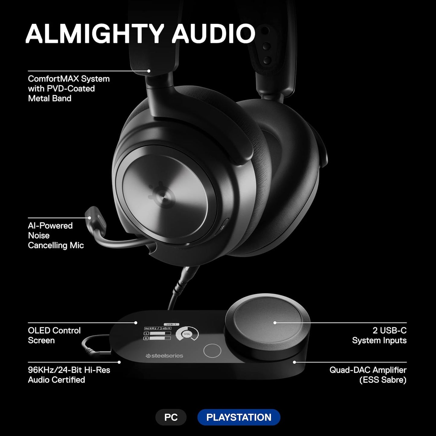 SteelSeries Arctis Nova Pro Multi-System Gaming Headset