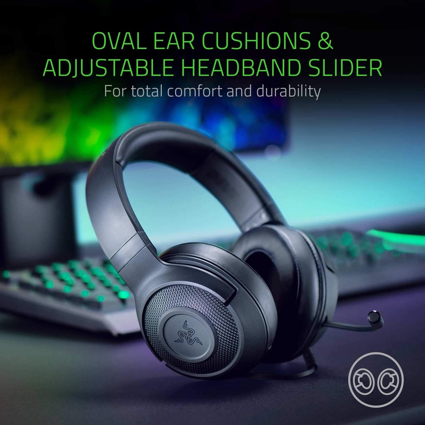 Razer Kraken X Lite Wired 7.1 Gaming Headset Black