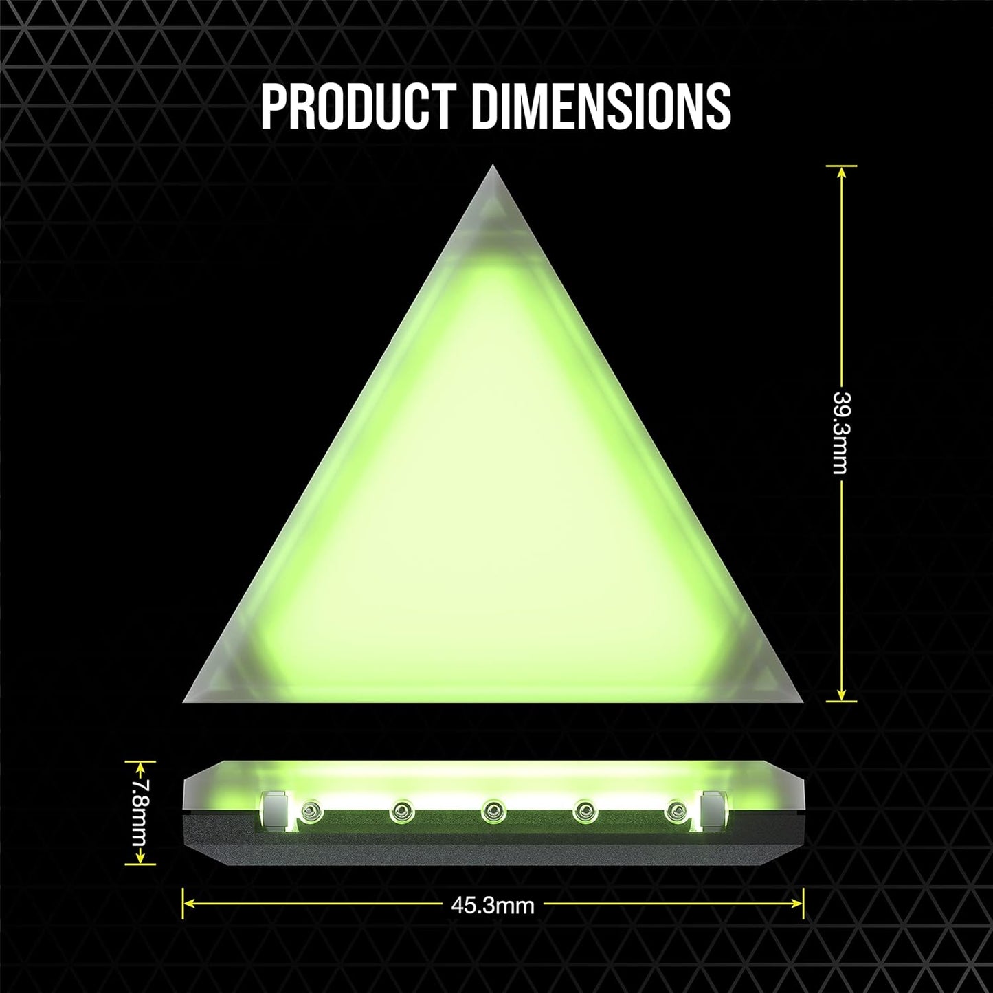 Corsair iCUE LC100 Case Accent Lighting Panels - Mini Triangle - 9X Tile Starter Kit