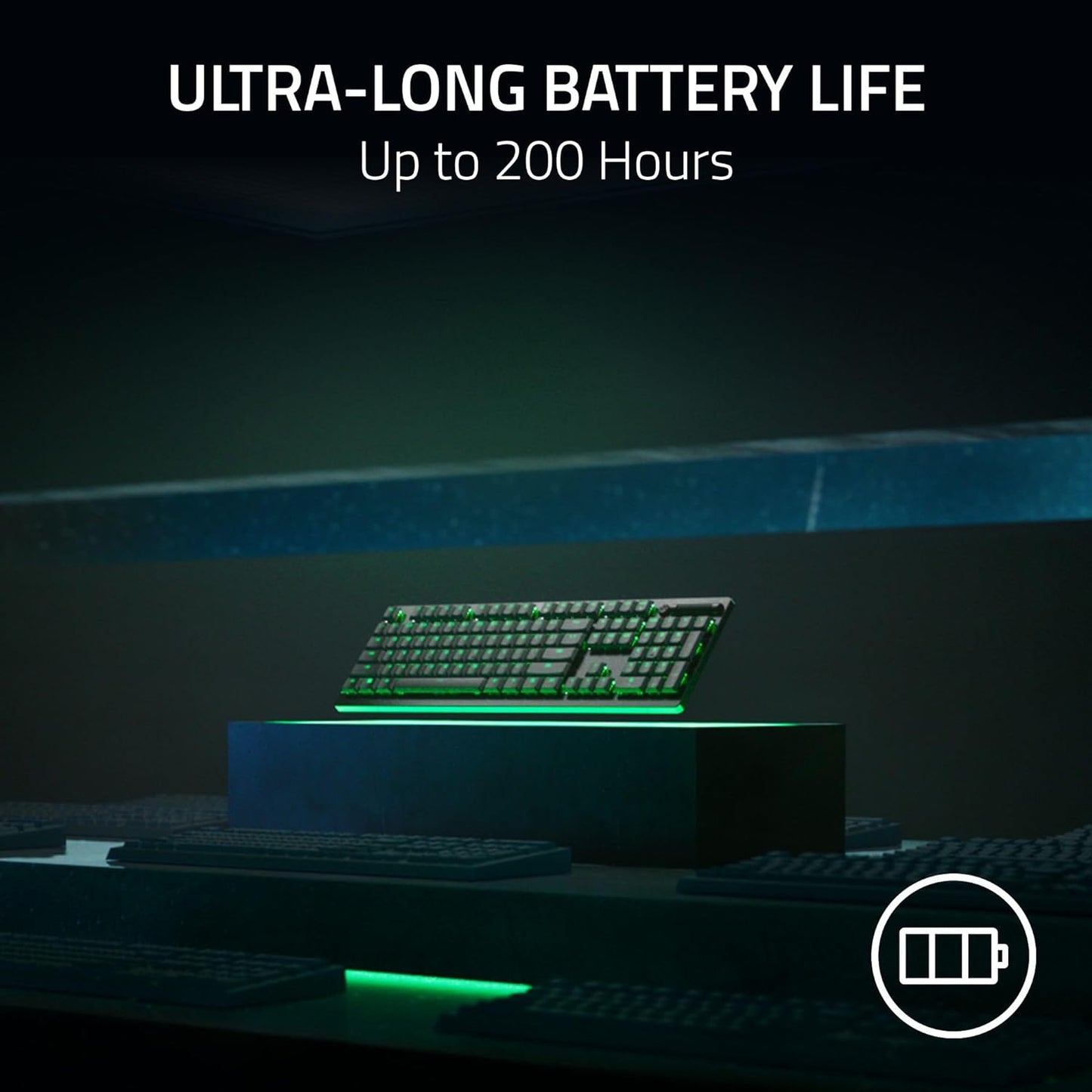 Razer DeathStalker V2 Pro Wireless Gaming Keyboard: Low-Profile Optical Switches - Linear Red - Hyperspeed Wireless & Bluetooth 5.0-40 Hr Battery - Ultra-Durable Coated Keycaps - Chroma RGB