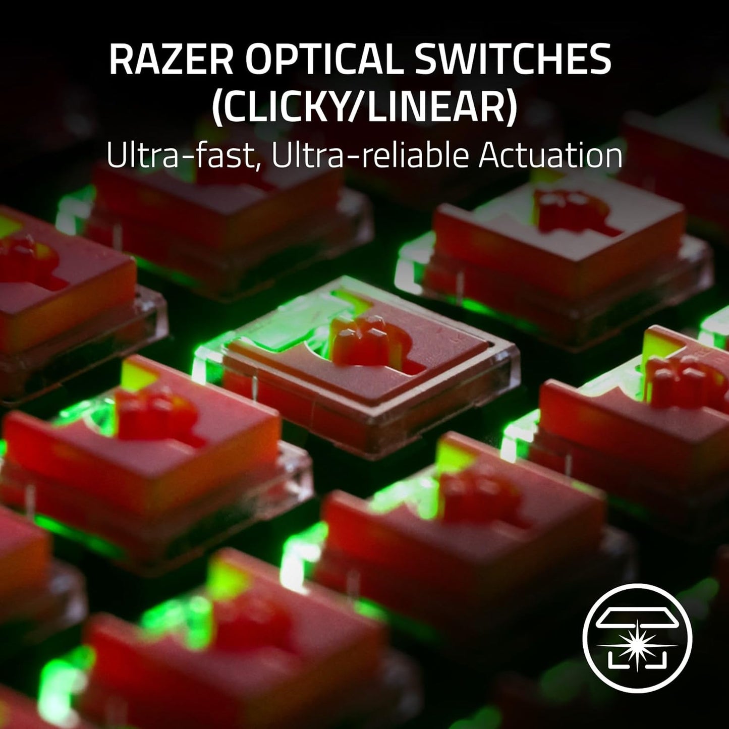 Razer DeathStalker V2 Pro Wireless Gaming Keyboard: Low-Profile Optical Switches - Linear Red - Hyperspeed Wireless & Bluetooth 5.0-40 Hr Battery - Ultra-Durable Coated Keycaps - Chroma RGB