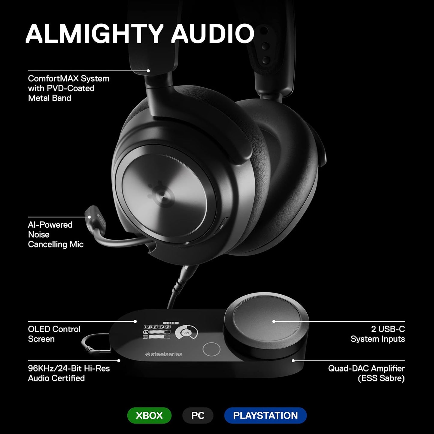 SteelSeries Arctis Nova Pro Multi-System Gaming Headset
