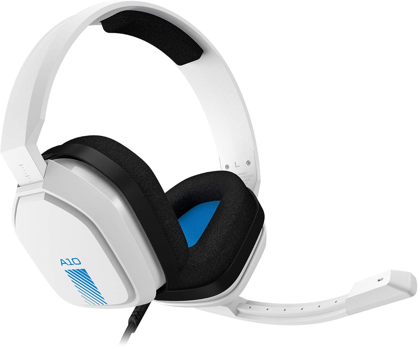 ASTRO Gaming A10 Wired Gaming Headset, Lightweight and Damage Resistant, ASTRO Audio, 3.5 mm Audio Jack, for Xbox Series X|S, Xbox One, PS5, PS4, Nintendo Switch, PC, Mac- White/Blue