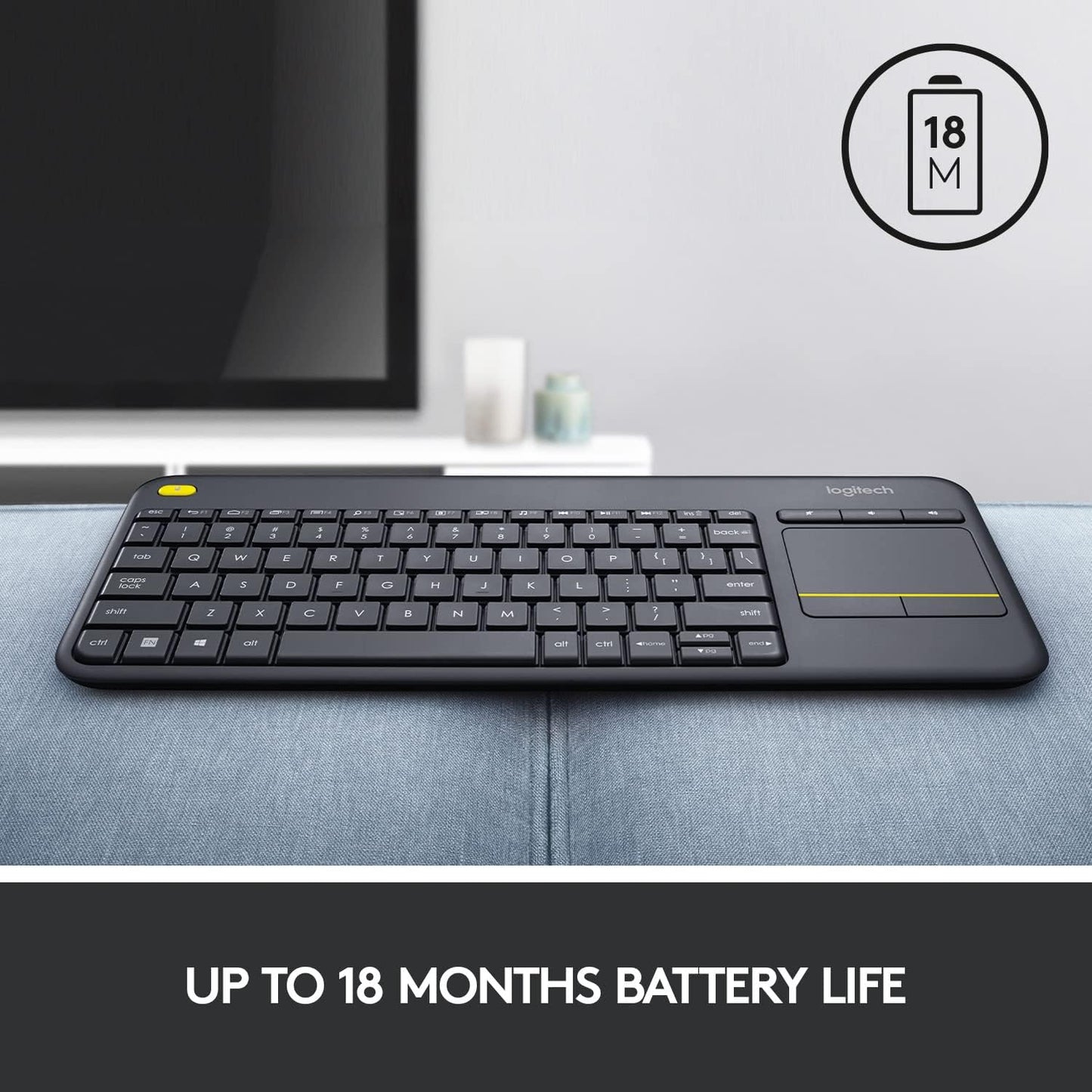Logitech K400 Plus Keyboard - Black