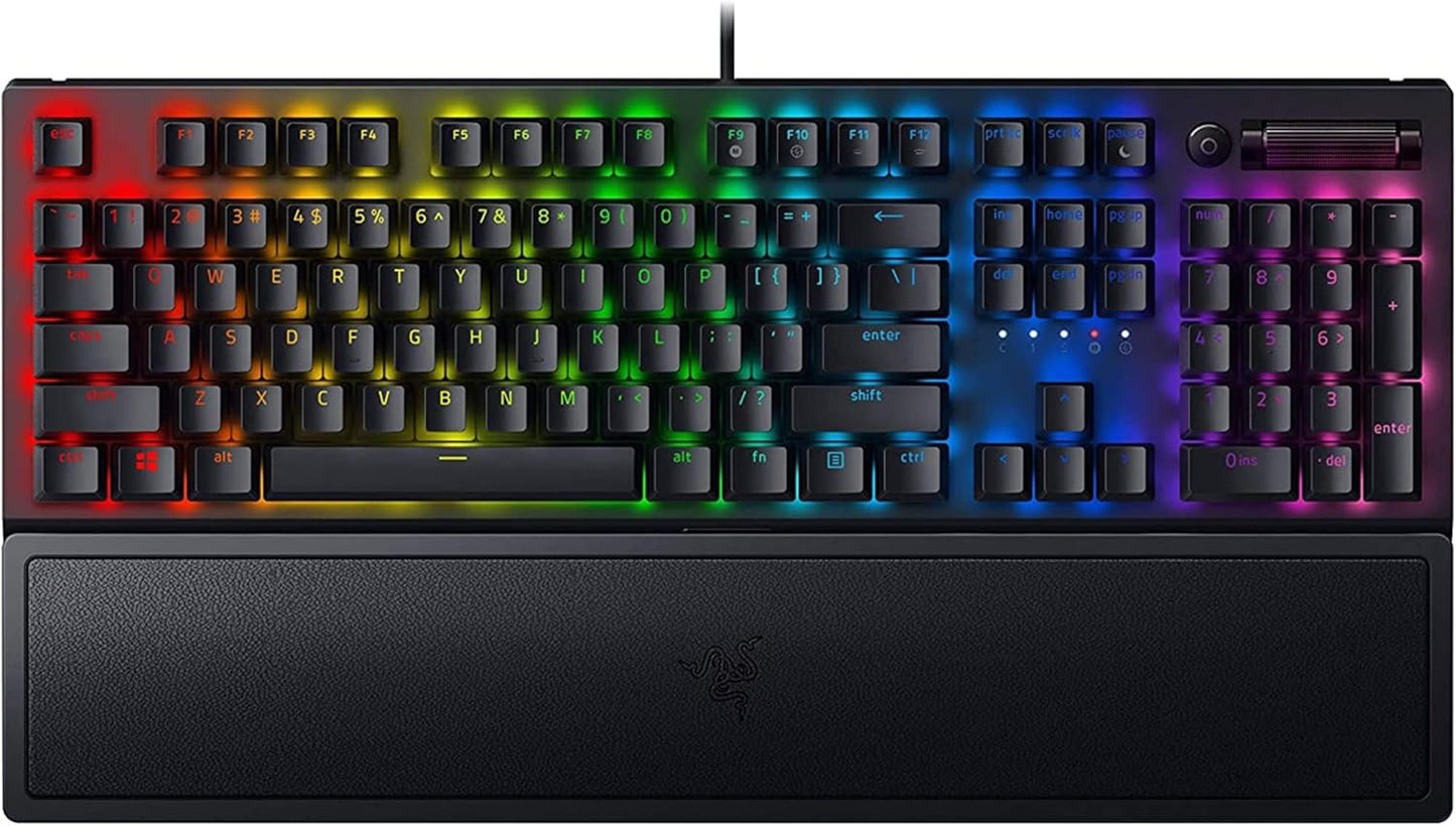 Razer BlackWidow V3 Mechanical Gaming Keyboard: Green Mechanical Switches Tactile & Clicky - Chroma RGB - Compact Form Factor - Programmable Macros - Snap Tap