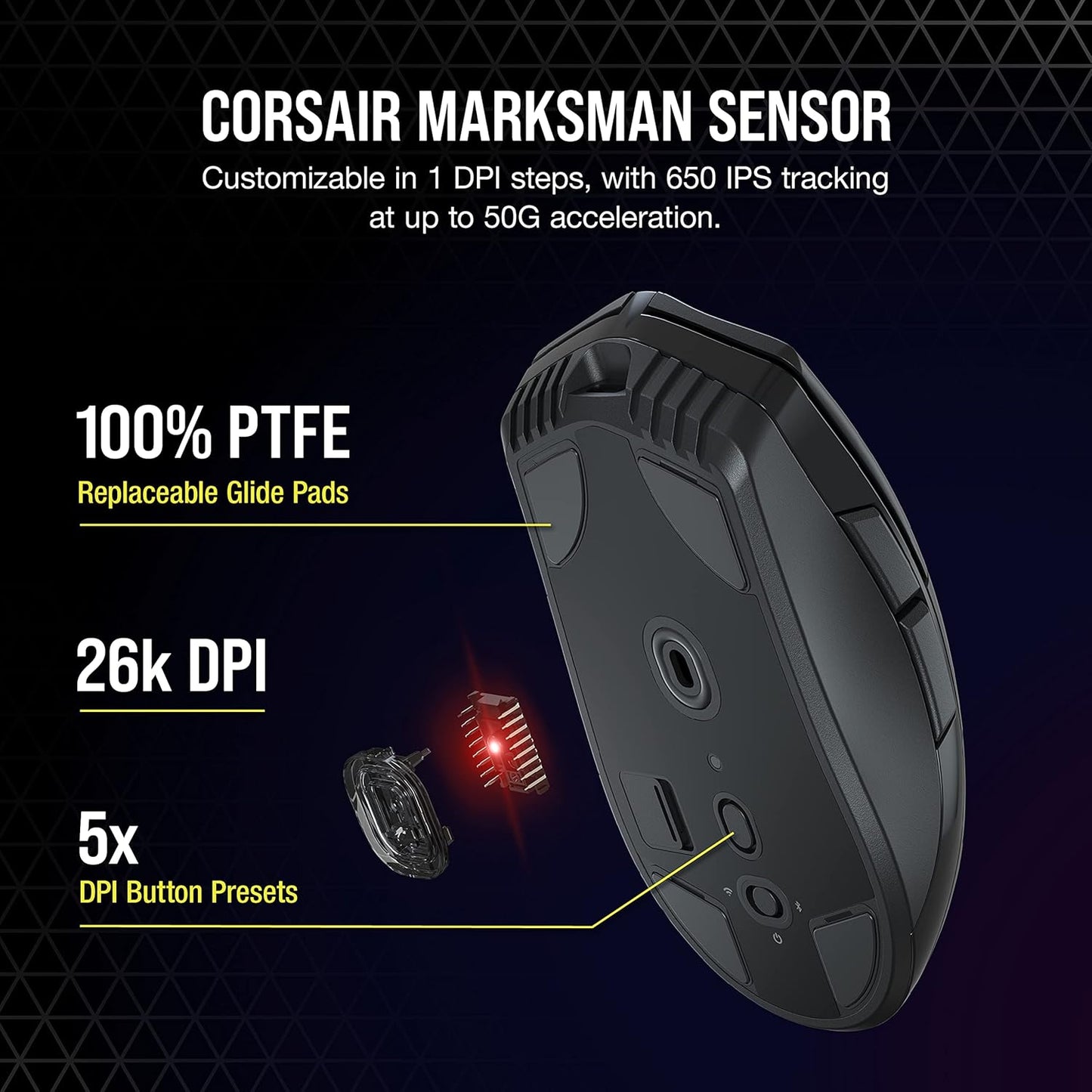 Corsair SABRE Wireless Gaming Mouse- Black