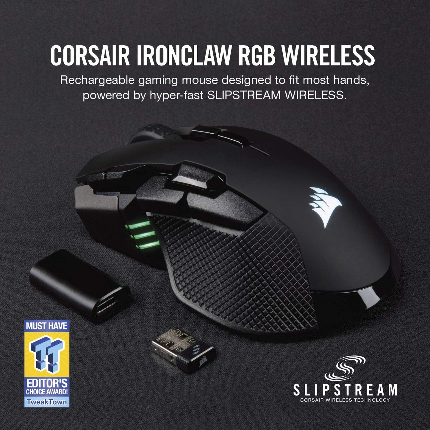 CORSAIR IRONCLAW Wireless RGB - FPS and MOBA Gaming Mouse