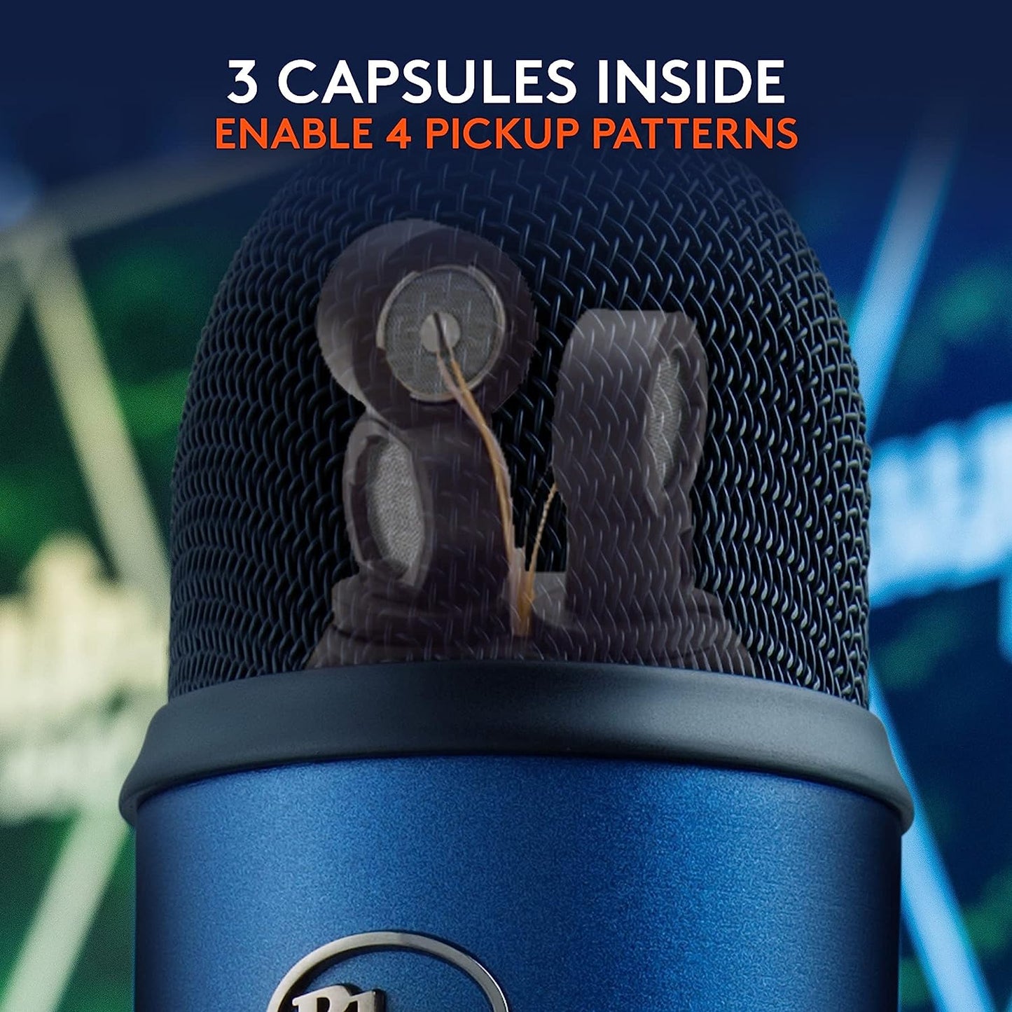 Logitech for Creators Blue Yeti USB Microphone-Midnight Blue