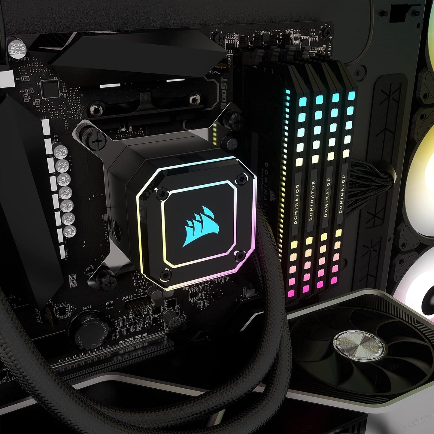 H170i ELITE CAPELLIX Liquid CPU Cooler - 33 Dynamic RGB LEDs - 140mm Fans - 420mm Radiator - COMMANDER CORE Smart Lighting Controller - CORSAIR iCUE Software Compatible - Zero RPM Fan