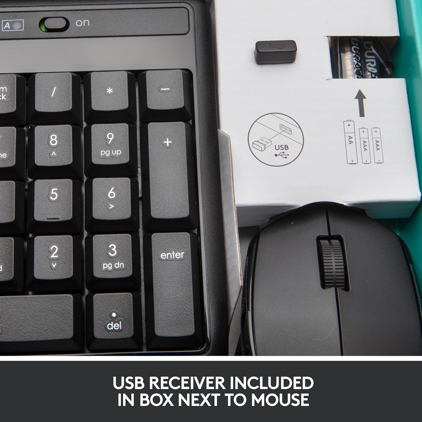 Logitech MK345 Wireless Keyboard and Optical Mouse Black