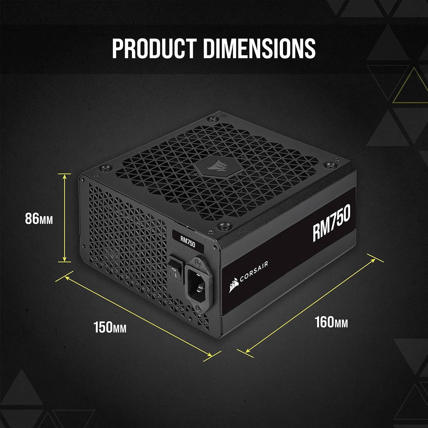 CORSAIR RM Series (2021), RM750, 750 Watt, 80 Plus Gold Certified, Fully Modular Power Supply