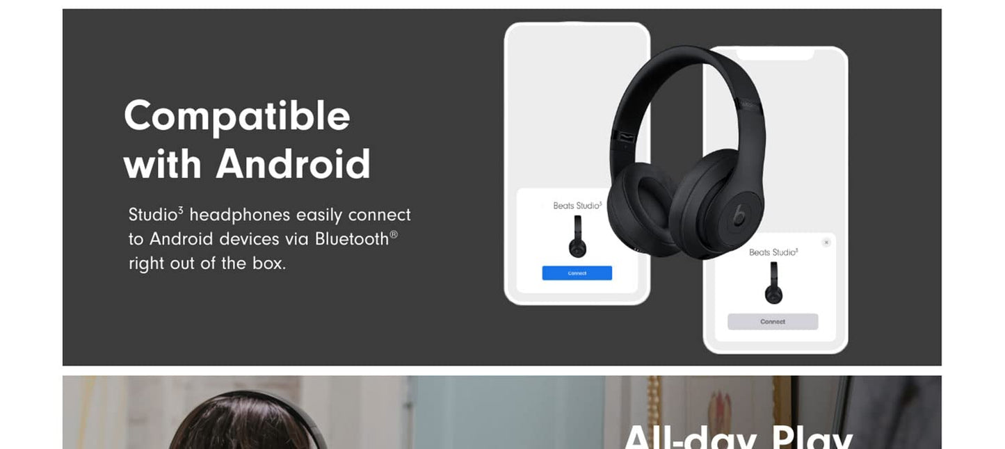 Beats Studio 3 Wireless Noise Cancelling Over-Ear Headphones in Blue