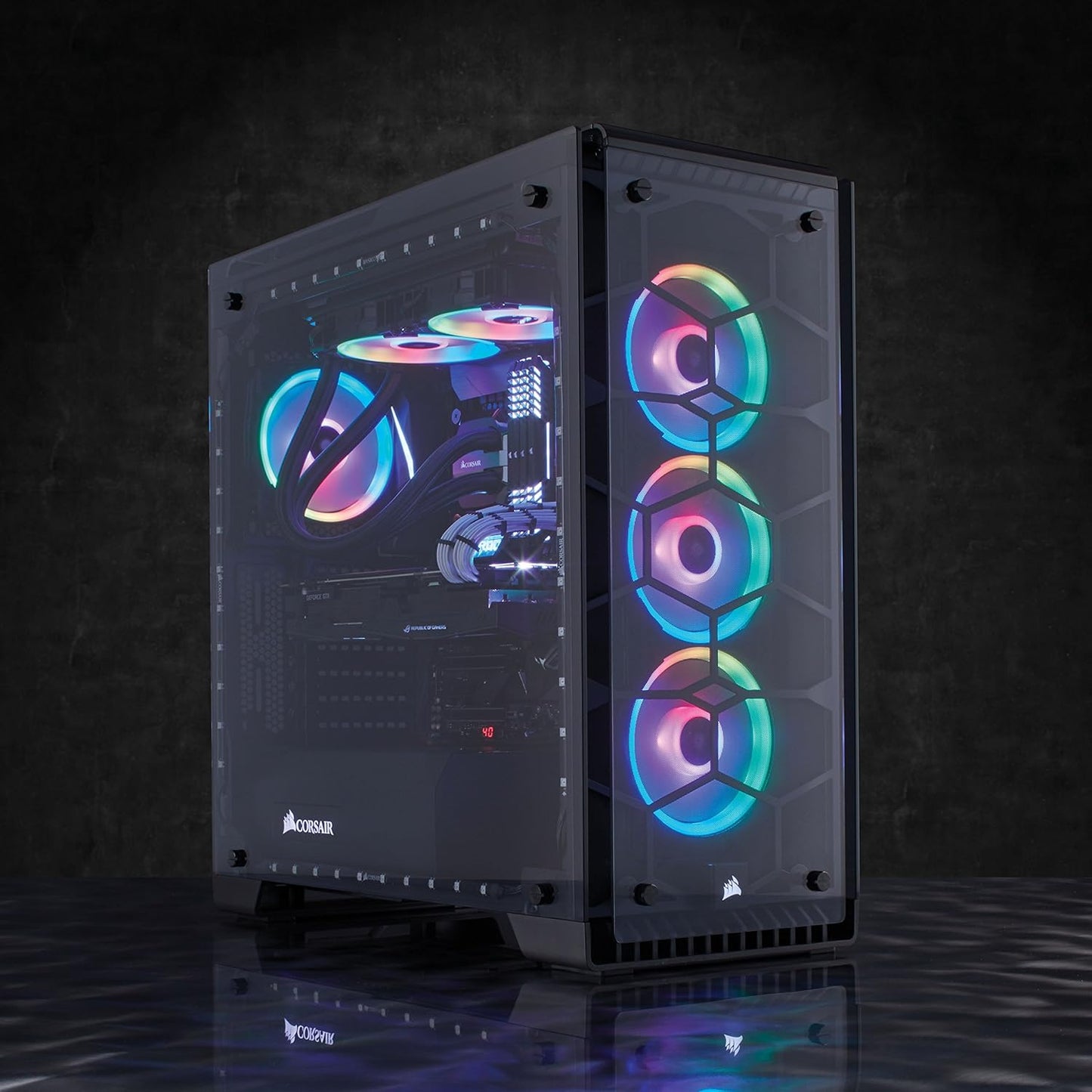 Corsair LL Series LL140 RGB 140mm Dual Light Loop RGB LED PWM Fan 2 Fan Pack with Lighting Node Pro, For Desktop