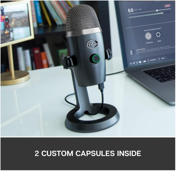 Logitech for Creators Blue Yeti Nano USB Microphone - Shadow Grey