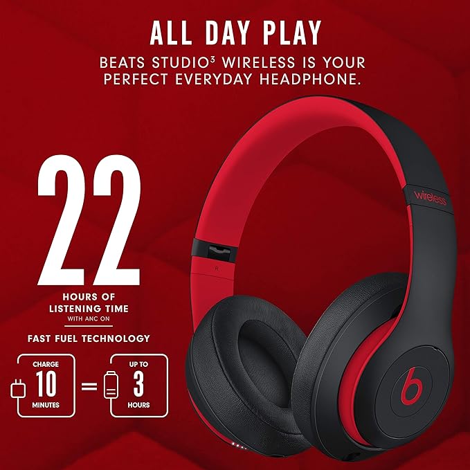 Beats Studio 3 in Defiant Black-Red