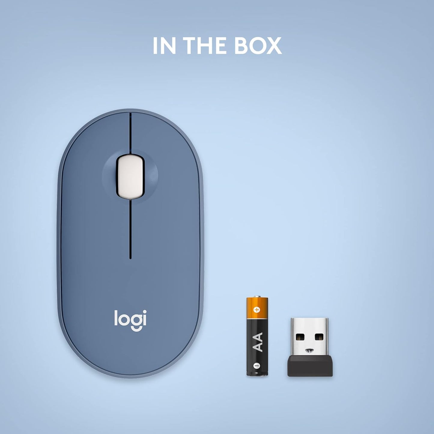 Logitech Pebble Wireless Mouse - Blueberry