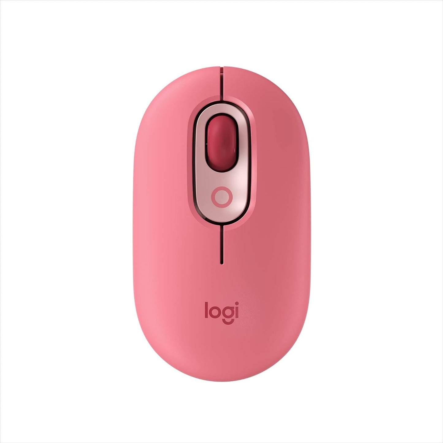 Logitech POP Mouse, Wireless Mouse with Customizable Emojis, SilentTouch Technology, Precision/Speed Scroll, Compact Design, Bluetooth, Multi-Device, OS Compatible - Heartbreaker Rose